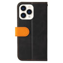 Business Stitching-Color Horizontal Flip PU Leather Case with Holder & Card Slots & Photo Frame For iPhone 13 Pro Max (Orange)