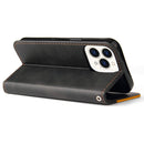 Business Stitching-Color Horizontal Flip PU Leather Case with Holder & Card Slots & Photo Frame For iPhone 13 Pro Max (Orange)