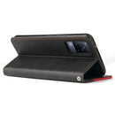 For vivo V21 4G / 5G Business Stitching-Color Horizontal Flip PU Leather Case with Holder & Card Slots & Photo Frame(Red)
