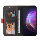 For vivo V21 4G / 5G Business Stitching-Color Horizontal Flip PU Leather Case with Holder & Card Slots & Photo Frame(Red)