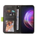 For vivo V21 4G / 5G Business Stitching-Color Horizontal Flip PU Leather Case with Holder & Card Slots & Photo Frame(Green)