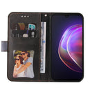 For vivo V21 4G / 5G Business Stitching-Color Horizontal Flip PU Leather Case with Holder & Card Slots & Photo Frame(Grey)