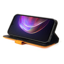 For vivo V21 4G / 5G Business Stitching-Color Horizontal Flip PU Leather Case with Holder & Card Slots & Photo Frame(Orange)