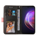 For vivo V21 4G / 5G Business Stitching-Color Horizontal Flip PU Leather Case with Holder & Card Slots & Photo Frame(Pink)