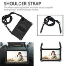 For Samsung Galaxy Tab A7 Lite 8.7 2021 T220 / T225 360 Degree Rotation Honeycomb Shockproof Silicone PC Protective Case with Holder & Shoulder Strap & Hand Strap(Black)