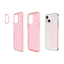 Shockproof Terminator Style Glitter Powder Protective Case For iPhone 13(Pink)