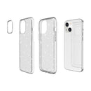 Shockproof Terminator Style Glitter Powder Protective Case For iPhone 13(White)