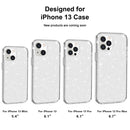 Shockproof Terminator Style Glitter Powder Protective Case For iPhone 13(White)