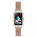 HT2 1.08 inch IPS Touch Screen IP68 Waterproof Smart Watch, Support Sleep Monitoring / Heart Rate Monitoring / Medication Reminder / Multi-exercise Mode, Style:Steel Strap