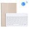 For Lenovo Pad Plus 11 inch TB-J607F / Tab P11 11 inch TB-J606F / Pad 11 inch YAM12 Backlight Style Lambskin Texture Detachable Round Keycap Bluetooth Keyboard Leather Tablet Case with Holder(Gold)