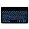 For Lenovo Pad Plus 11 inch TB-J607F / Tab P11 11 inch TB-J606F / Pad 11 inch YAM12 Backlight Style Lambskin Texture Detachable Round Keycap Bluetooth Keyboard Leather Tablet Case with Holder(Gold)