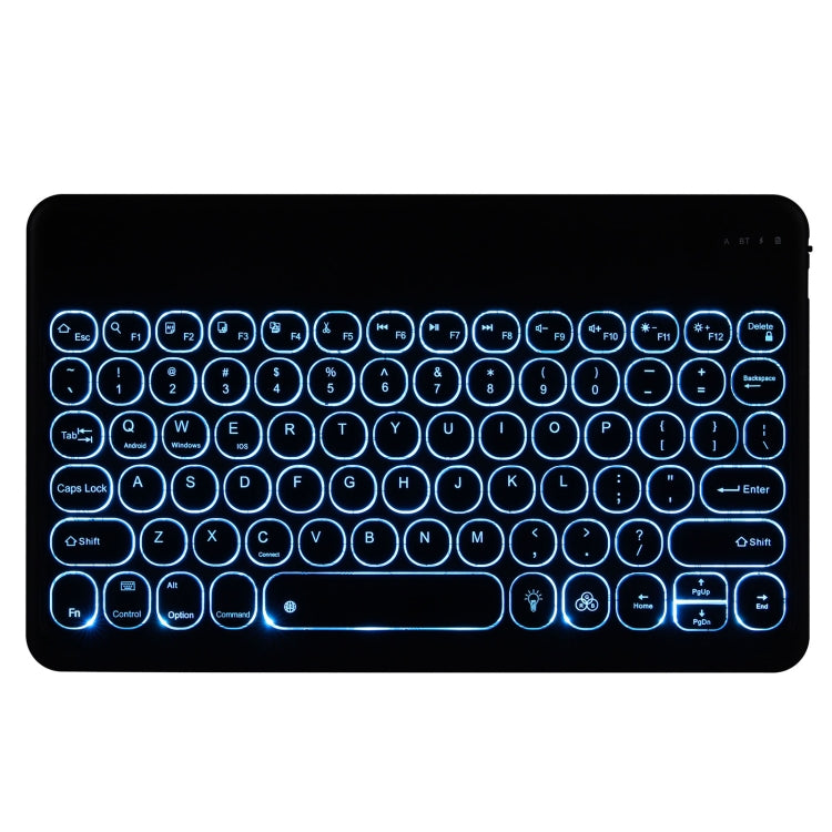 For Lenovo Pad Plus 11 inch TB-J607F / Tab P11 11 inch TB-J606F / Pad 11 inch YAM12 Backlight Style Lambskin Texture Detachable Round Keycap Bluetooth Keyboard Leather Tablet Case with Holder(Gold)