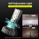 F2 H7 1 Pair 12V / 25W / 3000LM IP68 Waterproof Car 1860 CSP LED Headlight(White Light)