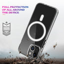 Magsafe Case Simple Magnetic Ring All-inclusive Clear Crystal Acrylic PC +TPU Shockproof Case For iPhone 13(Transparent)