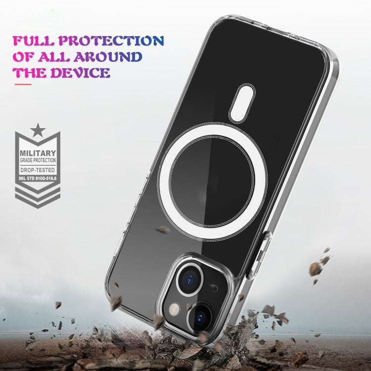 Magsafe Case Simple Magnetic Ring All-inclusive Clear Crystal Acrylic PC +TPU Shockproof Case For iPhone 13(Transparent)