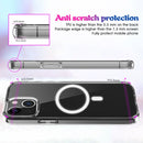 Magsafe Case Simple Magnetic Ring All-inclusive Clear Crystal Acrylic PC +TPU Shockproof Case For iPhone 13(Transparent)
