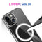 Magsafe Case Simple Magnetic Ring All-inclusive Clear Crystal Acrylic PC +TPU Shockproof Case For iPhone 13(Transparent)