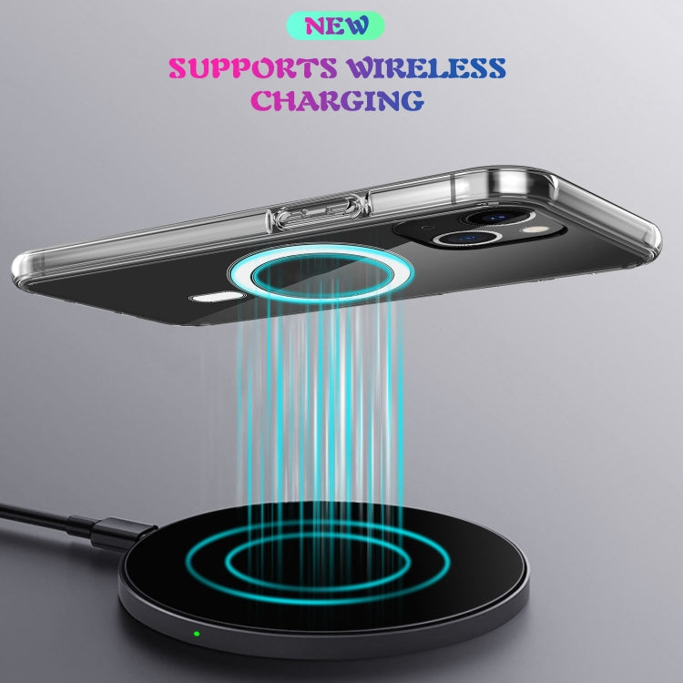 Magsafe Case Simple Magnetic Ring All-inclusive Clear Crystal Acrylic PC +TPU Shockproof Case For iPhone 13(Transparent)