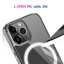 Magsafe Case Simple Magnetic Ring All-inclusive Clear Crystal Acrylic PC +TPU Shockproof Case For iPhone 13 Pro(Transparent)