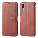 For Huawei P20 Pro AZNS Calf Texture Magnetic Horizontal Flip PU Leather Case with Holder & Card Slots & Photo Frame(Brown)