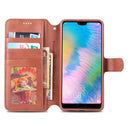 For Huawei P20 Pro AZNS Calf Texture Magnetic Horizontal Flip PU Leather Case with Holder & Card Slots & Photo Frame(Brown)