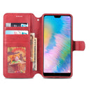 For Huawei P20 Pro AZNS Calf Texture Magnetic Horizontal Flip PU Leather Case with Holder & Card Slots & Photo Frame(Red)