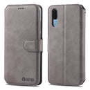 For Huawei P20 Pro AZNS Calf Texture Magnetic Horizontal Flip PU Leather Case with Holder & Card Slots & Photo Frame(Gray)