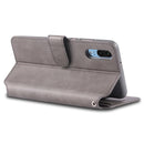 For Huawei P20 Pro AZNS Calf Texture Magnetic Horizontal Flip PU Leather Case with Holder & Card Slots & Photo Frame(Gray)