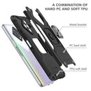 For Infinix Zero 8 Magnetic Armor Shockproof TPU + PC Case with Metal Ring Holder(Black)
