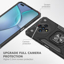 For Infinix Zero 8 Magnetic Armor Shockproof TPU + PC Case with Metal Ring Holder(Black)