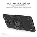 For Infinix Zero 8 Magnetic Armor Shockproof TPU + PC Case with Metal Ring Holder(Black)