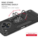 For Infinix Zero 8 Magnetic Armor Shockproof TPU + PC Case with Metal Ring Holder(Black)