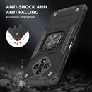 For Infinix Zero 8 Magnetic Armor Shockproof TPU + PC Case with Metal Ring Holder(Black)