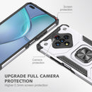 For Infinix Zero 8 Magnetic Armor Shockproof TPU + PC Case with Metal Ring Holder(Silver)