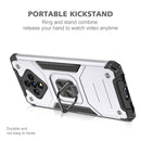 For Infinix Zero 8 Magnetic Armor Shockproof TPU + PC Case with Metal Ring Holder(Silver)