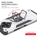 For Infinix Zero 8 Magnetic Armor Shockproof TPU + PC Case with Metal Ring Holder(Silver)