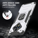 For Infinix Zero 8 Magnetic Armor Shockproof TPU + PC Case with Metal Ring Holder(Silver)