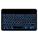 For Lenovo Pad Pro 11.5 inch 2021 TB-J716F / Tab P11 Pro 11.5 inch TB-J706F YAM13 Backlight Style Lambskin Texture Detachable Round Keycap Bluetooth Keyboard Leather Tablet Case with Holder(Dark Green)