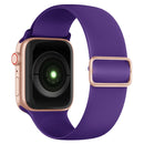 Elasticity Silicone Strap Watch Band For Apple Watch Series 7 41mm / 6 & SE & 5 & 4 40mm / 3 & 2 & 1 38mm(Dark Purple)