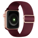 Elasticity Silicone Strap Watch Band For Apple Watch Series 7 41mm / 6 & SE & 5 & 4 40mm / 3 & 2 & 1 38mm(Wine Red)