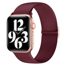 Elasticity Silicone Strap Watch Band For Apple Watch Series 7 41mm / 6 & SE & 5 & 4 40mm / 3 & 2 & 1 38mm(Wine Red)
