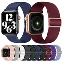 Elasticity Silicone Strap Watch Band For Apple Watch Series 7 45mm / 6 & SE & 5 & 4 44mm / 3 & 2 & 1 42mm(Dark Purple)