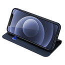 DUX DUCIS Skin Pro Series Shockproof Horizontal Flip Leather Case with Holder & Card Slots For iPhone 13 mini(Dark Blue)