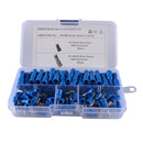 A6196 100 PCS Blue AWG16~14 Car Cable Connection Cold Press Terminal Male & Female Connector