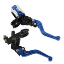 1 Pair A6313-01 22mm Motorcycle Brake and Clutch Master Cylinder Hydraulic Handbrake Handle(Blue)