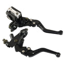 1 Pair A6313-02 22mm Motorcycle Brake and Clutch Master Cylinder Hydraulic Handbrake Handle(Black)