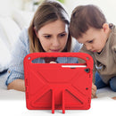 Handle Portable EVA Shockproof Protective Case with Triangle Holder For iPad 10.2 2021 / 2020 / 2019(Red)