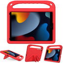 Handle Portable EVA Shockproof Protective Case with Triangle Holder For iPad 10.2 2021 / 2020 / 2019(Red)