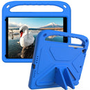Handle Portable EVA Shockproof Protective Case with Triangle Holder For iPad 10.2 2021 / 2020 / 2019(Blue)