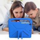 Handle Portable EVA Shockproof Protective Case with Triangle Holder For iPad 10.2 2021 / 2020 / 2019(Blue)